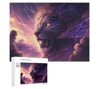 Adults 500 PCS Jigsaw Puzzle Thundering Lion Roar Jigsaw for Adults Brain Teaser Game Precision Cutting Unique Gifts for Birthday And Christmas 500 PCS