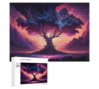 Adults 500 PCS Jigsaw Puzzle Thunderstorm Tree Landscape -2 Jigsaw for Adults Brain Teaser Game Precision Cutting Unique Gifts for Birthday And Christmas 500 PCS