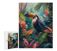 Adults 500 PCS Jigsaw Puzzle Toucans Perch Jigsaw for Adults Brain Teaser Game Precision Cutting Unique Gifts for Birthday And Christmas 500 PCS