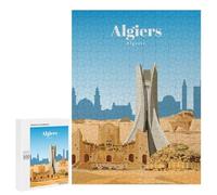 Adults 500 PCS Jigsaw Puzzle Travel to Algiers Jigsaw for Adults Brain Teaser Game Wall Decoration for Is Ideal As A Gift 500 PCS