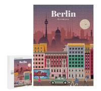 Adults 500 PCS Jigsaw Puzzle Travel to Berlin Jigsaw for Adults Brain Teaser Game Wall Decoration for Is Ideal As A Gift 500 PCS