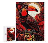 Adults 500 PCS Jigsaw Puzzle Tropical Toucan Artwork Adult Jigsaw Puzzle Brain Teaser Game Enhance Memory Birthday And Unique Gifts 500 PCS