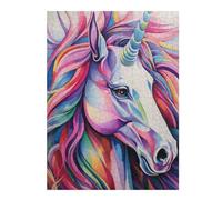 Adults 500 PCS Jigsaw Puzzle Unicorn Close Up Portrait Jigsaw for Adults Relaxing Games Pattern Assembly Unique Gifts for Birthday And Christmas 500 PCS