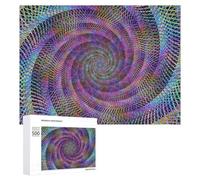 Adults 500 PCS Jigsaw Puzzle Vibrant Spiral Abstract Artwork Adult Jigsaw Puzzle Brain Teaser Game Enhance Memory Birthday And Unique Gifts 500 PCS