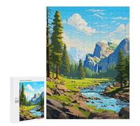 Adults 500 PCS Jigsaw Puzzle Yosemite Spring Pixel Art Jigsaw for Adults Brain Teaser Game Precision Cutting Unique Gifts for Birthday And Christmas 500 PCS