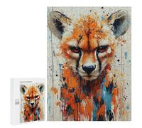 Adults 500 PCS Puzzle Abstract Cheetah Portrait Adult Jigsaw Puzzles Analysis And Logic Wishlist with Santa Claus Unique Gifts for Birthday And Christmas 500 PCS