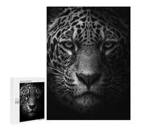 Adults 500 PCS Puzzle African Leopard Face Black Adult Jigsaw Puzzles Analysis And Logic Wishlist with Santa Claus Unique Gifts for Birthday And Christmas 500 PCS