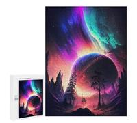 Adults 500 PCS Puzzle Aurora Sunset Mountain Adult Jigsaw Puzzle Anti-Stress Toys Analysis And Logic Birthday Present, Gifts, 500 PCS