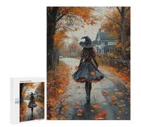 Adults 500 PCS Puzzle Autumn Witch Walk-1 Adult Jigsaw Puzzles Difficult Challenge Wishlist with Santa Claus Unique Birthday And Gifts 500 PCS