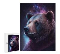 Adults 500 PCS Puzzle Cosmic Bear Portrait-10 Adult Jigsaw Puzzles Difficult Challenge Wishlist with Santa Claus Unique Birthday And Gifts 500 PCS
