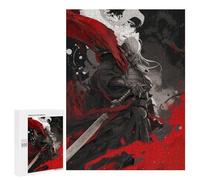 Adults 500 PCS Puzzle Dark Warrior with Red Cape Adult Jigsaw Puzzles Difficult Challenge Wishlist with Santa Claus Unique Birthday And Gifts 500 PCS