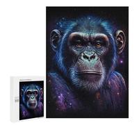 Adults 500 PCS Puzzle Galactic Chimpanzee Portrait-1 Adult Jigsaw Puzzles Analysis And Logic Wishlist with Santa Claus Unique Gifts for Birthday And Christmas 500 PCS