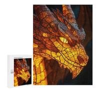 Adults 500 PCS Puzzle Glowing Dragon Head Adult Jigsaw Puzzles Analysis And Logic Wishlist with Santa Claus Unique Gifts for Birthday And Christmas 500 PCS