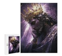 Adults 500 PCS Puzzle Golden Crowned Majesty Art Print Jigsaws for Adults Puzzle Improve Memory Challenging To Complete Unique Gifts for Birthday And Christmas 500 PCS
