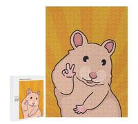 Adults 500 PCS Puzzle Hamster Meme Pop Art Adult Jigsaw Puzzle Anti-Stress Toys Analysis And Logic Birthday Present, Gifts, 500 PCS