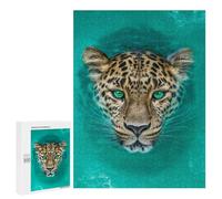 Adults 500 PCS Puzzle Leopard Swimming in Water-5 Jigsaw Puzzles for Adults Birthday Present Parent-child Interaction Toy Intellectual Game 500 PCS