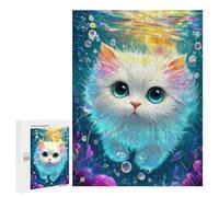 Adults 500 PCS Puzzle Magical Underwater Kitten Puzzles for Teenagers Precision Cutting for Birthday, Chrismas Toy Intellectual Game 500 PCS