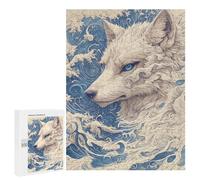 Adults 500 PCS Puzzle Oceanic Wolf Art Print Jigsaws for Adults Puzzle Improve Memory Challenging To Complete Unique Gifts for Birthday And Christmas 500 PCS