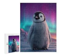 Adults 500 PCS Puzzle Penguin Aurora Borealis Puzzles for Teenagers Precision Cutting for Birthday, Chrismas Toy Intellectual Game 500 PCS
