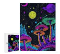Adults 500 PCS Puzzle Psychedelic Mushroom Forest-2 Adult Jigsaw Puzzles Difficult Challenge Wishlist with Santa Claus Unique Birthday And Gifts 500 PCS