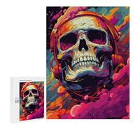 Adults 500 PCS Puzzle Skull Headphones Artwork Puzzles for Teenagers Precision Cutting for Birthday, Chrismas Toy Intellectual Game 500 PCS