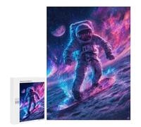 Adults 500 PCS Puzzle Space Snowboarding Adventure Jigsaw Puzzles for Adults Birthday Present Parent-child Interaction Toy Intellectual Game 500 PCS