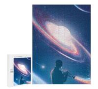 Adults 500 PCS Puzzle Space Symphony Celestial Concert Adult Jigsaw Puzzles Analysis And Logic Wishlist with Santa Claus Unique Gifts for Birthday And Christmas 500 PCS
