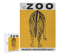 Adults 500 PCS Puzzle Zoo Poster - Zebra Adult Jigsaw Puzzles Analysis And Logic Wishlist with Santa Claus Unique Gifts for Birthday And Christmas 500 PCS