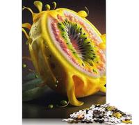 Adults 500 Piece Art Exotic Fruit Jigsaw Puzzle for Adults Woodenboard Puzzles Fun Puzzles Games Birthday Present 500pcs (52x38cm)