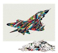 Adults 500 Piece F4 Phantom II Wpap Pop Art Puzzle for Adults Wood Puzzle Educational Game for Adult Birthday Present 500pcs (52x38cm)
