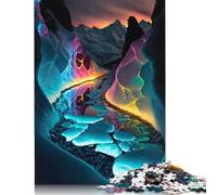 Adults 500 Piece Jigsaw Puzzle Antarctic Glacier River Puzzle Jigsaws for Adults Jigsaw Puzzles for Adult 500pcs (52x38cm)