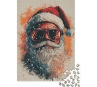 Adults 500 Piece Jigsaw Puzzle Art Santa Claus Wooden Puzzles for Adults Brain Teaser Game 500pcs (52x38cm)