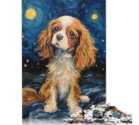 Adults 500 Piece Jigsaw Puzzle Cavalier Charles Spaniel Wooden Puzzles for Adults Educational Game for Adult Teenagers 500pcs (52x38cm)