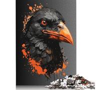 Adults 500 Piece Jigsaw Puzzle Crow Bird Animals Wooden Puzzles for Adults Educational Game for Adult Teenagers 500pcs (52x38cm)