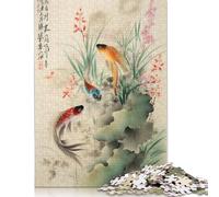 Adults 500 Piece Jigsaw Puzzle Japanese Fish 3 Puzzle Jigsaws for Adults Teenagers Teenager Man Woman Gift 500pcs (52x38cm)