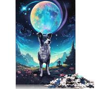 Adults 500 Piece Jigsaw Puzzle Moonlit Dog Voyager Puzzle Jigsaws for Adults Jigsaw Puzzles for Adult 500pcs (52x38cm)