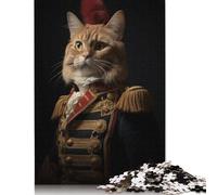 Adults 500 Piece Jigsaw Puzzle Napoleon Orange Tabby Cat Wooden Puzzles for Adults Educational Game for Adult Teenagers 500pcs (52x38cm)