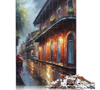 Adults 500 Piece Jigsaw Puzzle New Orleans Art USA Jigsaws 500 Pieces Learning Educational Puzzle 500pcs (52x38cm)