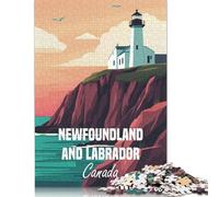 Adults 500 Piece Jigsaw Puzzle Newfoundland & Labrador Lighthouse Puzzle Jigsaws for Adults Teenagers Teenager Man Woman Gift 500pcs (52x38cm)