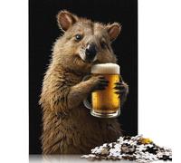 Adults 500 Piece Jigsaw Puzzle Quokka Beer Puzzle Jigsaws for Adults Jigsaw Puzzles for Adult 500pcs (52x38cm)