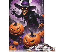 Adults 500 Piece Pumpkin Devil Puzzle for Adults Wood Puzzle Educational Game for Adult Birthday Present 500pcs (52x38cm)