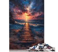 Adults 500 Pieces Jigsaw Cozy Street Wood Puzzle Jigsaws for Adults Educational Game Challenge Toy 500pcs (52x38cm)