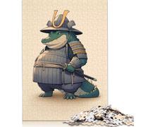 Adults 500 Pieces Jigsaw Crocodile Samurai Wooden Puzzle Adult Jigsaw Puzzle Jigsaw Puzzles for Adults Teenagers 500pcs (52x38cm)