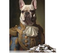 Adults 500 Pieces Jigsaw French Bulldog Europe King Wood Puzzle Jigsaws for Adults Educational Game Challenge Toy 500pcs (52x38cm)