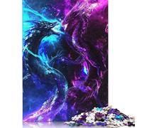 Adults 500 Pieces Puzzle Cosmic Dragon Battle Puzzle Adult Jigsaw Puzzle Family Entertainment Toys 500pcs (52x38cm)