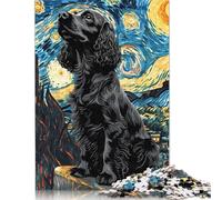 Adults 500 Pieces Puzzle English Cocker Spaniel Wood Puzzles Wooden Puzzles Jigsaw Puzzles for Adults 500pcs (52x38cm)