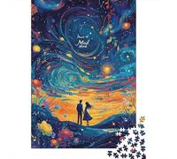 Adults 500 Pieces Puzzle Gifts Art Star Couple Wood Puzzles For Adults Teenagers Teenager Man Woman Gift 500pcs (52x38cm)