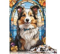 Adults 500 Pieces Puzzle Gifts Border Collie Wood Puzzles For Adults Teenagers Teenager Man Woman Gift 500pcs (52x38cm)