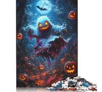 Adults 500 Pieces Puzzle Gifts Halloween Ghost in Forest Wood Puzzles For Adults Teenagers Teenager Man Woman Gift 500pcs (52x38cm)