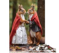 Adults 500 Pieces Puzzle Gifts Red Squirrel Wedding Puzzle for Adults And Teenager Family Entertainment Toys 500pcs (52x38cm)